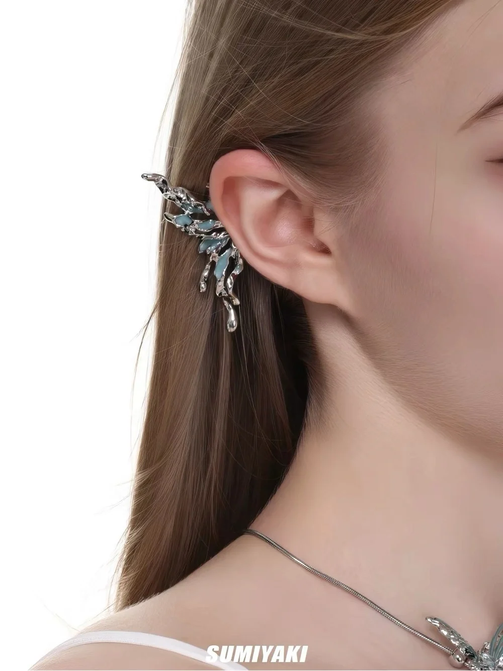 SUMIYAKI Silver Ear Cuffs Hair Accessories